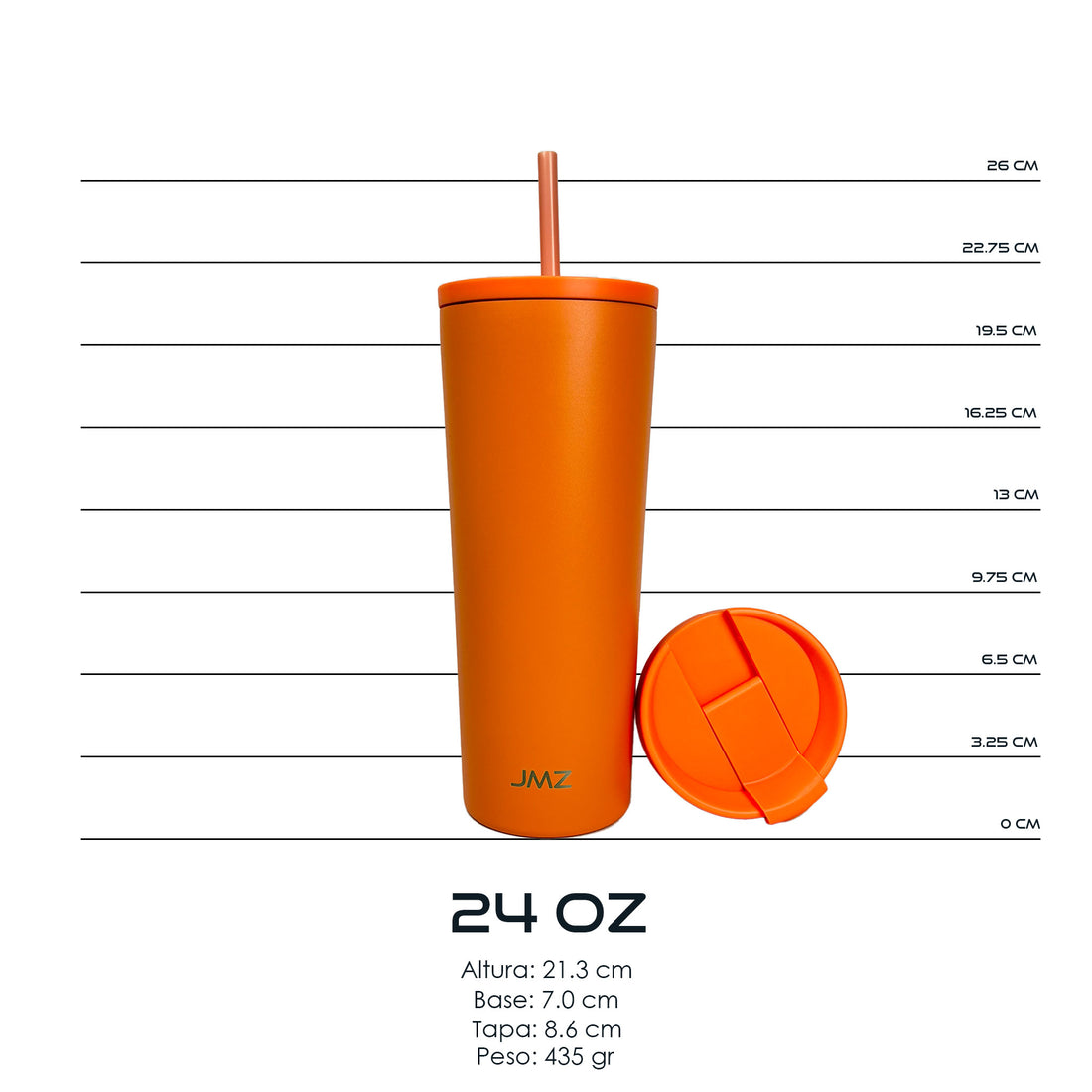 SLIM Tumbler Coral 24 oz