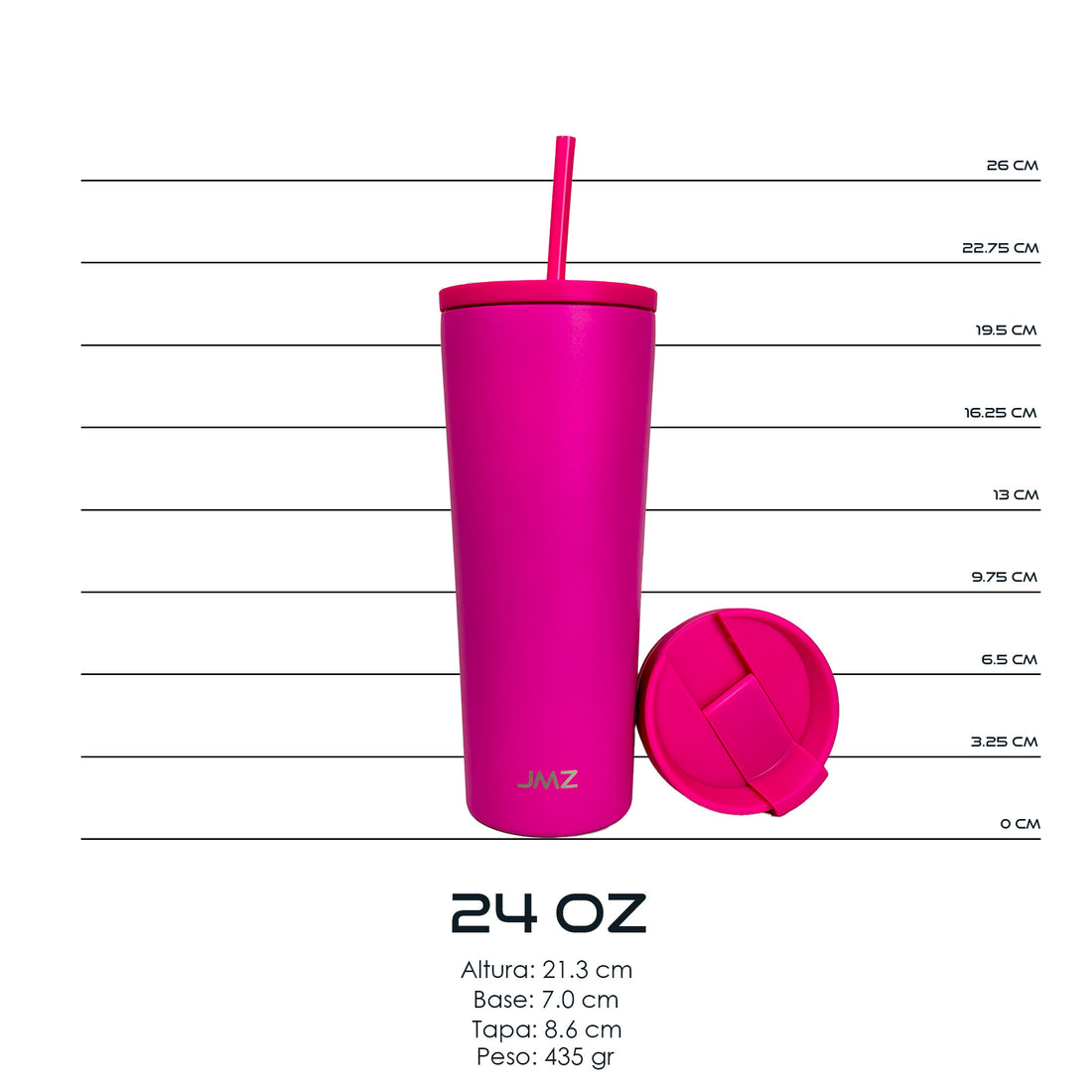 SLIM Tumbler Hot Pink 24 oz