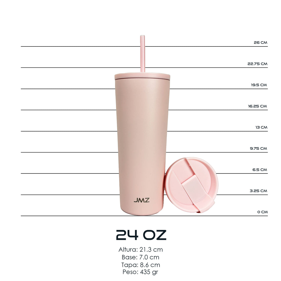 SLIM Tumbler Light Pink 24 oz