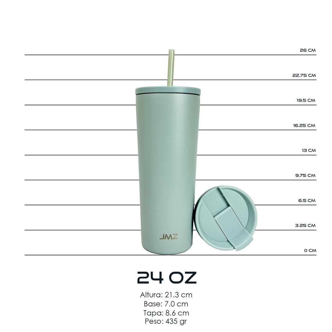 SLIM Tumbler Sea Glass 24 oz