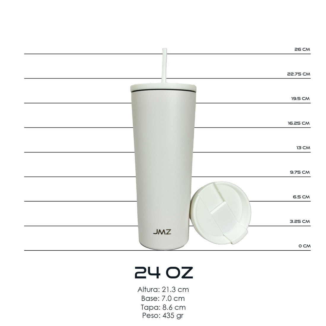 SLIM Tumbler White 24 oz