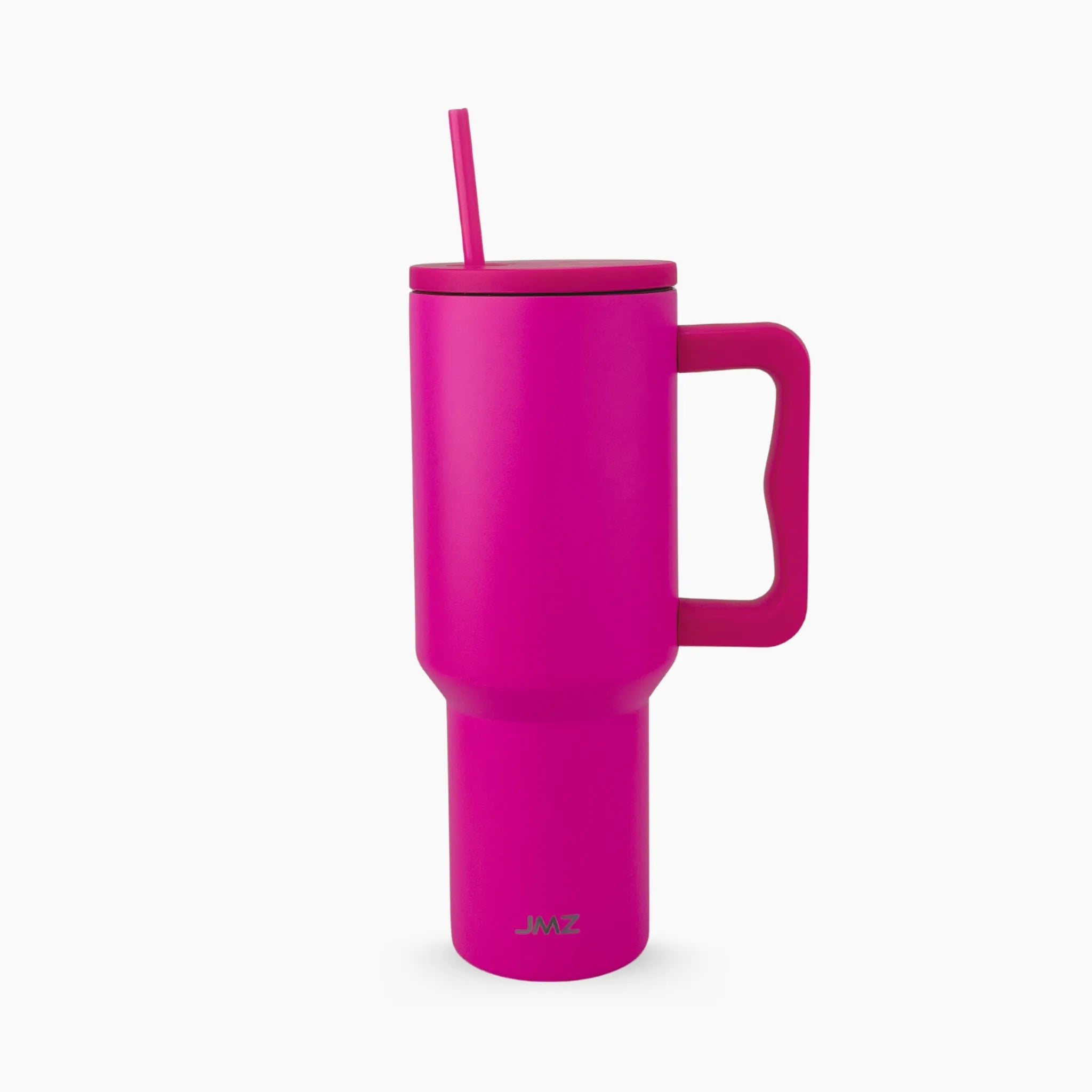 Peak Tumbler color fucsia intenso (Hot Pink) de 40 oz personalizado. Tomatodo térmico de acero inoxidable ideal para regalos corporativos o personales. Mantiene bebidas frías y calientes. Hacemos envíos seguros de este vaso térmico a todo el Perú (Costa, Sierra y Selva) - JMZ.