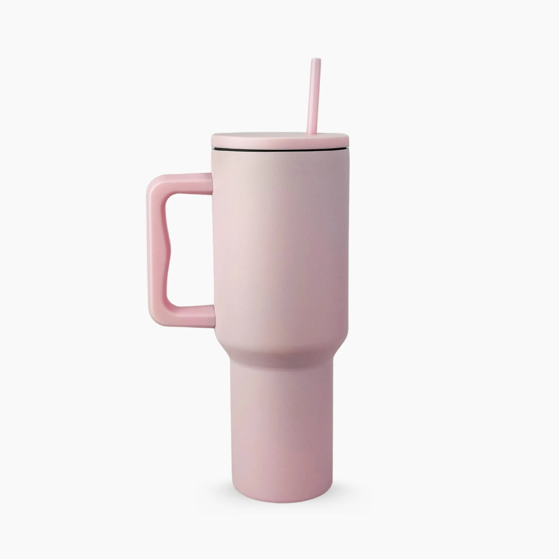 Peak Tumbler color rosado pastel (Light Pink) de 40 oz personalizado. Tomatodo térmico de acero inoxidable ideal para regalos corporativos o personales. Mantiene bebidas frías y calientes. Hacemos envíos seguros de este vaso térmico a todo el Perú (Costa, Sierra y Selva) - JMZ.