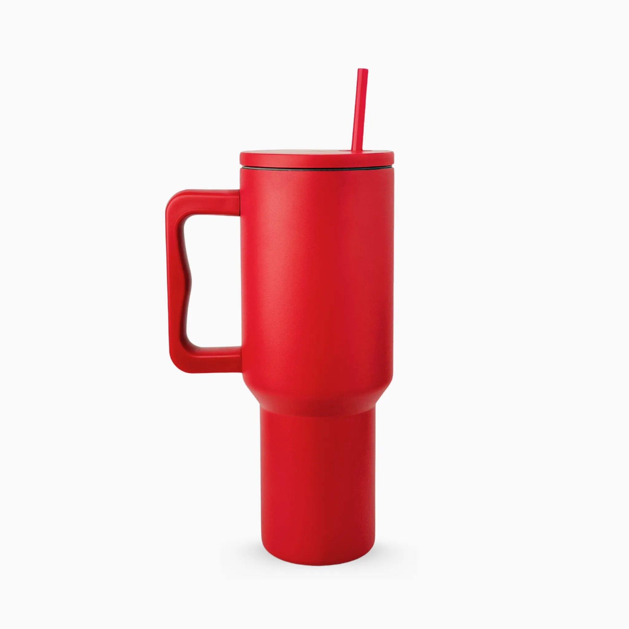Peak Tumbler color rojo intenso (Red) de 40 oz personalizado. Tomatodo térmico de acero inoxidable llamativo para regalos corporativos o personales. Mantiene bebidas frías y calientes. Hacemos envíos seguros de este vaso térmico a todo el Perú (Costa, Sierra y Selva) - JMZ.