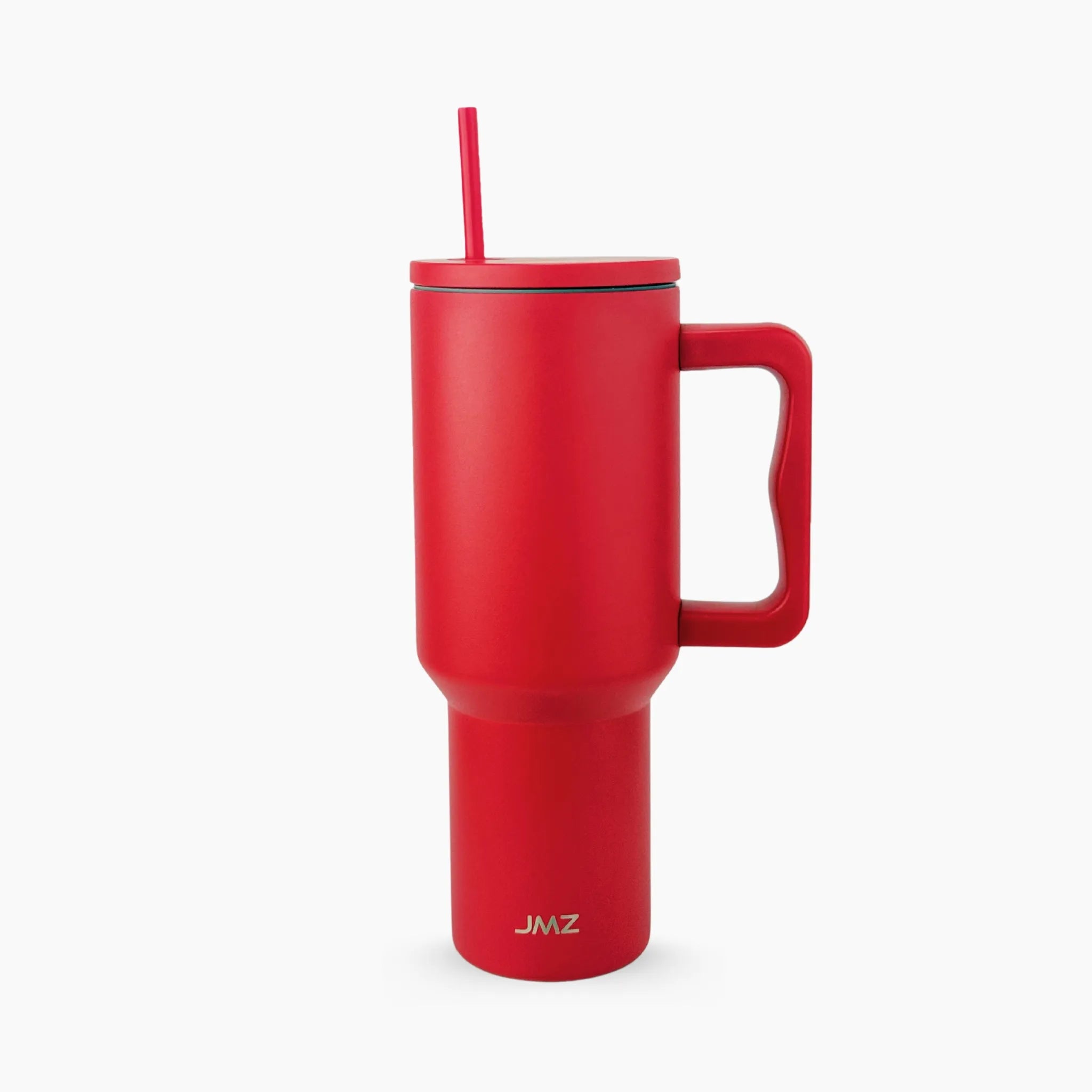 Peak Tumbler color rojo intenso (Red) de 40 oz personalizado. Tomatodo térmico de acero inoxidable llamativo para regalos corporativos o personales. Mantiene bebidas frías y calientes. Hacemos envíos seguros de este vaso térmico a todo el Perú (Costa, Sierra y Selva) - JMZ.