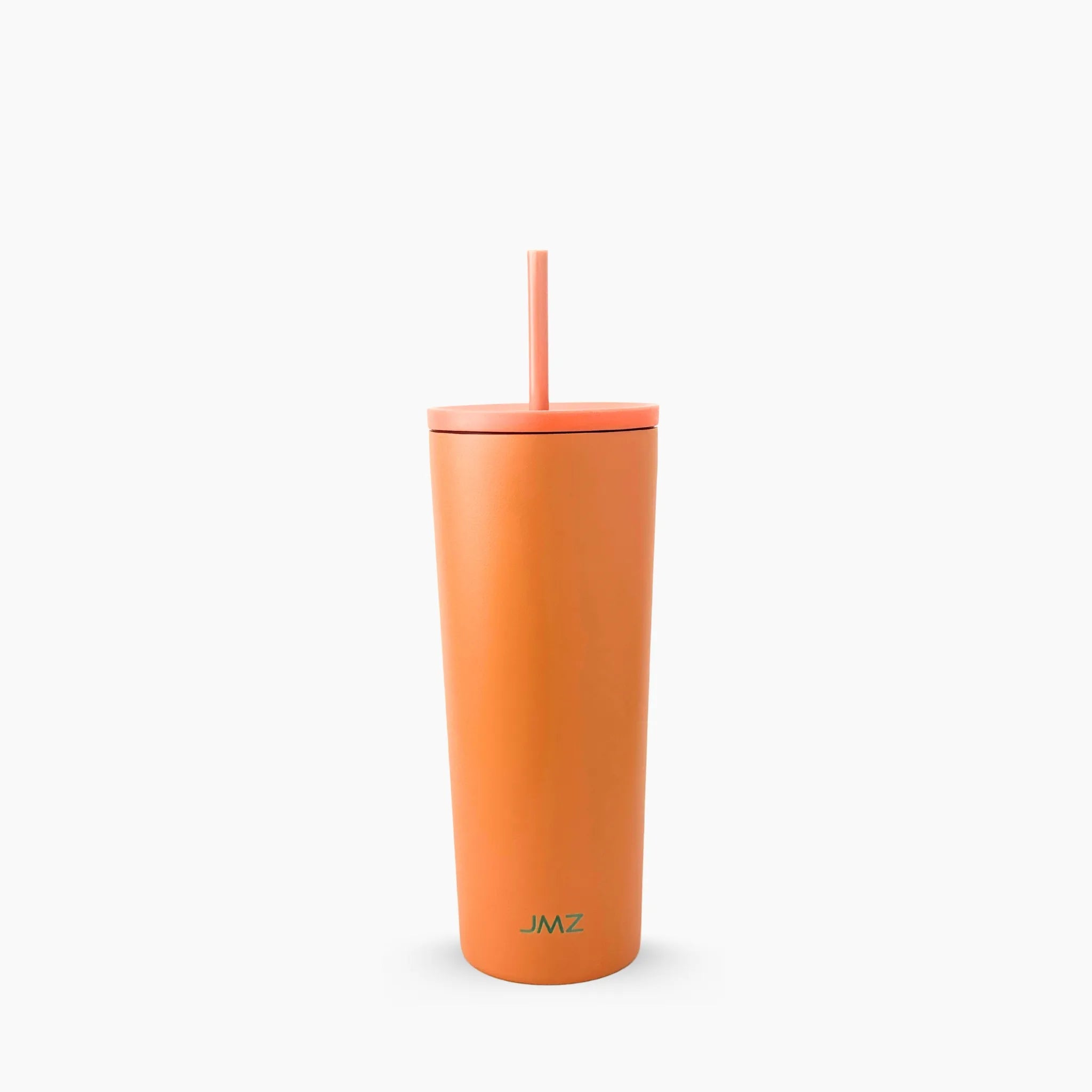Slim Tumbler color coral/anaranjado vibrante (Coral) de 24 oz personalizado. Tomatodo térmico de acero inoxidable, ligero y moderno para uso diario. Mantiene bebidas frías y calientes. Hacemos envíos seguros de este vaso térmico a todo el Perú (Costa, Sierra y Selva) - JMZ.