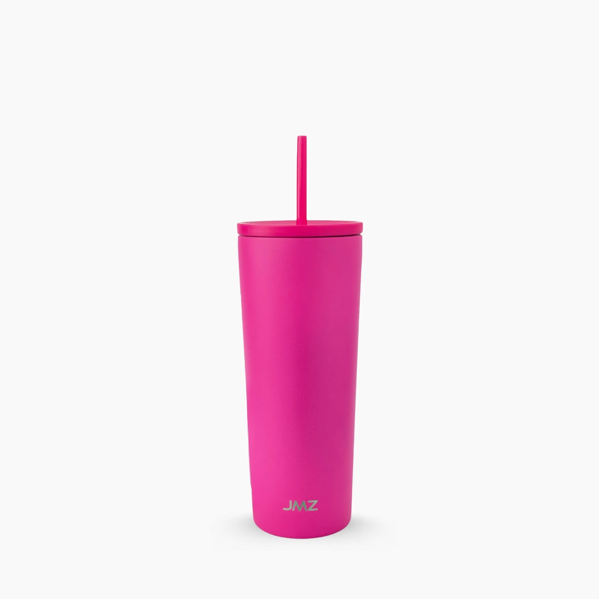 Slim Tumbler color fucsia intenso (Hot Pink) de 24 oz personalizado. Tomatodo térmico delgado y llamativo de acero inoxidable. Ideal para personalizar con nombres. Mantiene bebidas frías y calientes. Hacemos envíos seguros de este vaso térmico a todo el Perú (Costa, Sierra y Selva) - JMZ.