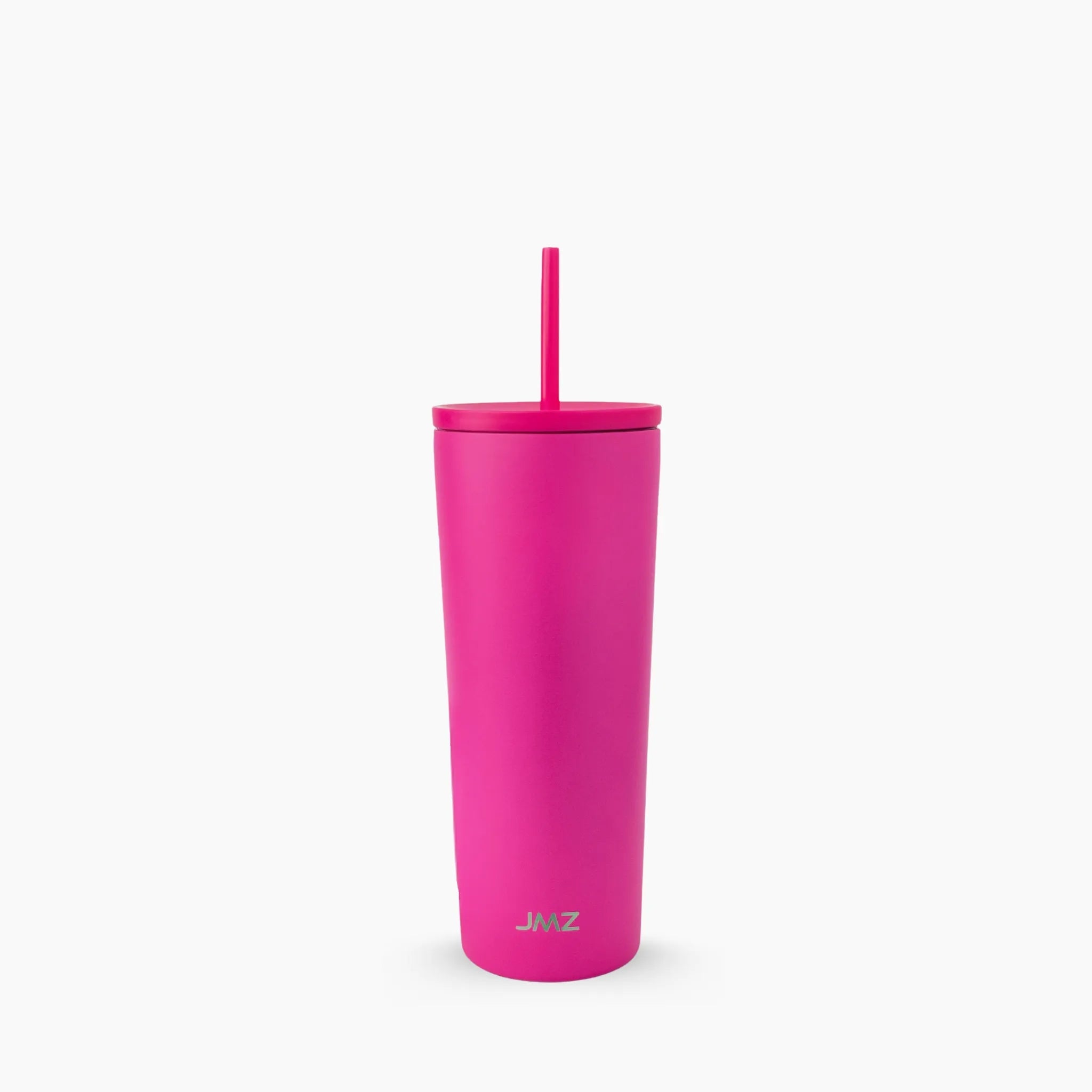 Slim Tumbler color fucsia intenso (Hot Pink) de 24 oz personalizado. Tomatodo térmico delgado y llamativo de acero inoxidable. Ideal para personalizar con nombres. Mantiene bebidas frías y calientes. Hacemos envíos seguros de este vaso térmico a todo el Perú (Costa, Sierra y Selva) - JMZ.
