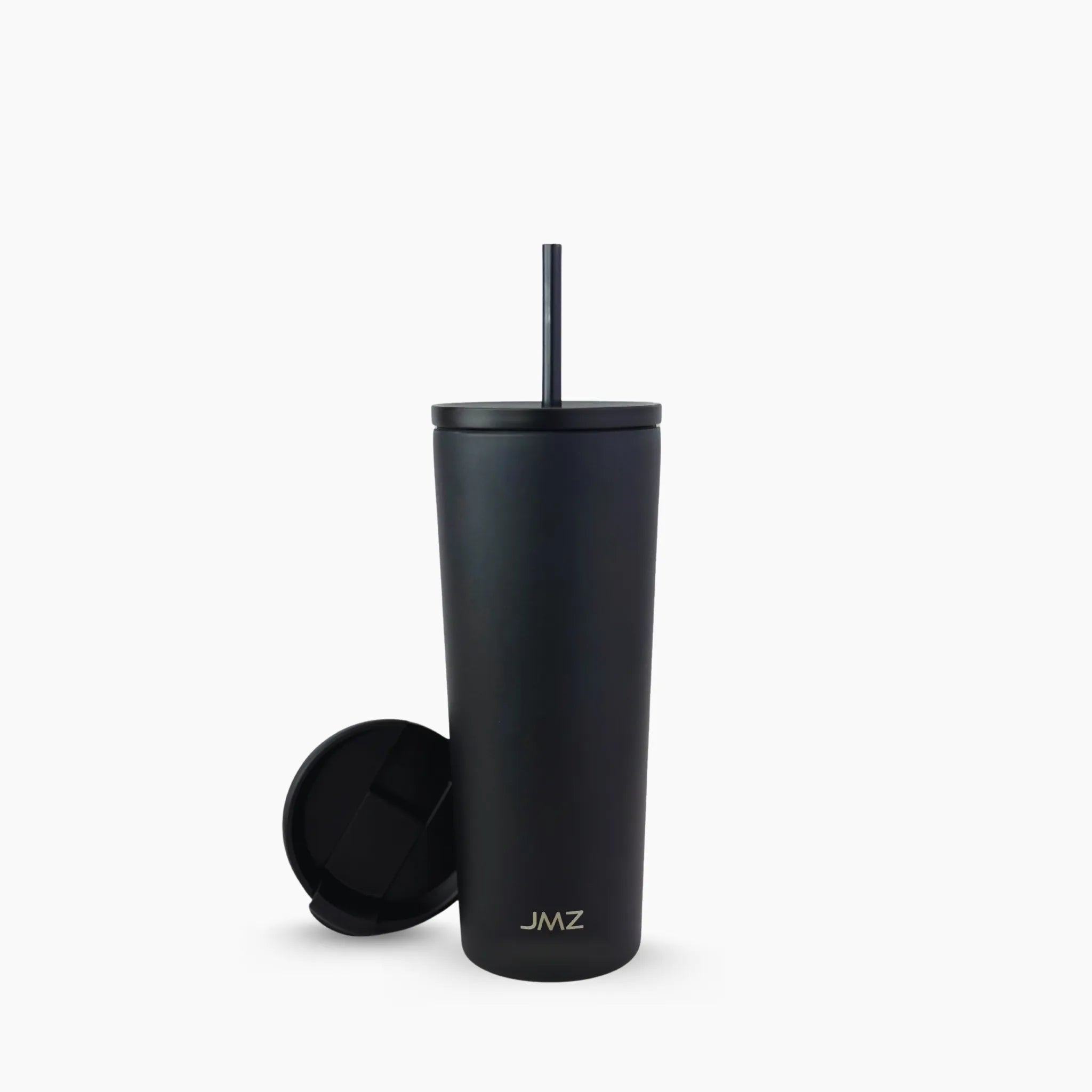 Slim Tumbler color negro medianoche (Midnight Black) de 24 oz personalizado. Tomatodo térmico elegante y sobrio de acero inoxidable. Diseño slim que encaja en portavasos. Mantiene bebidas frías y calientes. Hacemos envíos seguros de este vaso térmico a todo el Perú (Costa, Sierra y Selva) - JMZ.